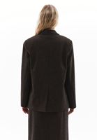 Women Mixed Wool Blended Oversize Blazer