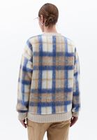 Women Mixed Oversize Plaid Sweatshirt