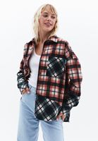 Women Mixed Wool Blended Oversize Shirt