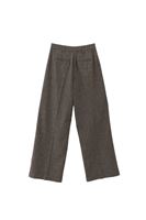 Women Brown Wool Blended Mid Rise Wide Leg Pants