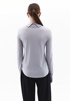 Women Grey Wool Blended Turtle Neck Tshirt