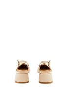 Women Beige Heels with Mash Detail