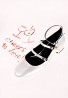 Women Silver Mary Jane Shoes with Buckle Detail