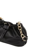 Women Black Hobo Bag with Chain Detail