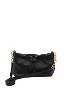 Women Black Hobo Bag with Chain Detail