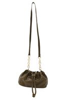 Women Khaki Hobo Bag with Chain Detail