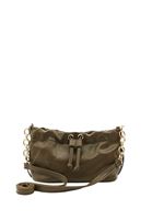 Women Khaki Hobo Bag with Chain Detail