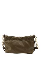 Women Khaki Hobo Bag with Chain Detail