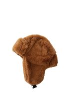 Bayan Bej Kulak Korumalı Peluş Şapka