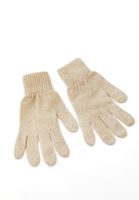 Women Beige Basic Gloves