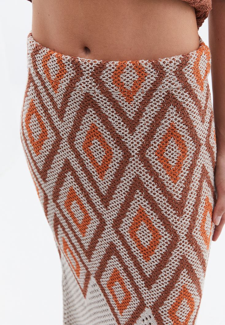 Women Mixed High Rise Hemstitched Maxi Dress