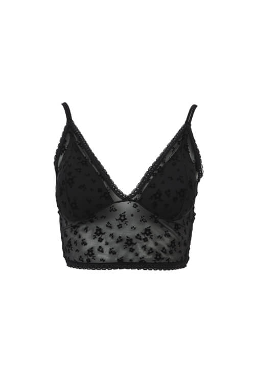 Tül Detaylı Bralet ve Pantolon Kombini