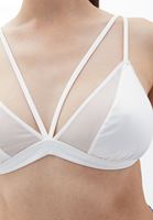 Women Cream Bralette with Pipe Detail