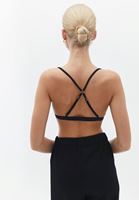 Women Black Bralette with Thin Straps