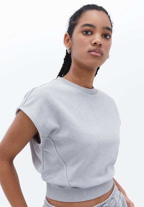 Crop Sweatshirt ve Sweat Pantolon Kombini