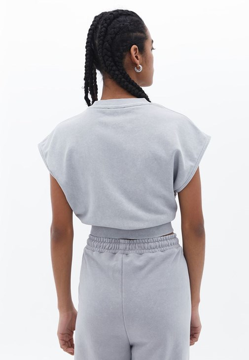 Crop Sweatshirt ve Sweat Pantolon Kombini
