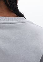 Bayan Gri Sıfır Yaka Crop Sweatshirt