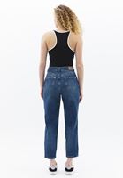 Women Blue Ultra High Rise Mom-fit Pants