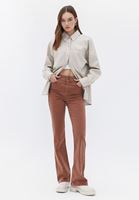 Women Brown High Rise Boot Cut Pants