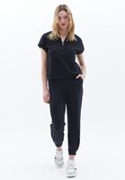 Women Black High Rise Jogger Pants