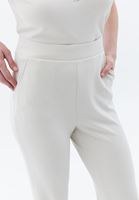 Women Cream High Rise Jogger Pants