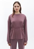 Bayan Pembe Yumuşak Dokulu Sweatshirt ( MODAL )