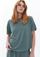 Women Green Soft Touch Loose Fit Tshirt