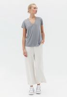 Women Grey Soft Touch V-neck Tshirt