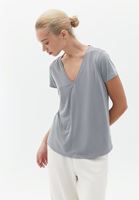 Women Grey Soft Touch V-neck Tshirt