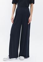 Women Black High Rise Wide Leg Pants