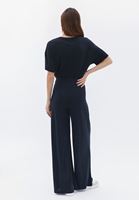 Women Black High Rise Wide Leg Pants