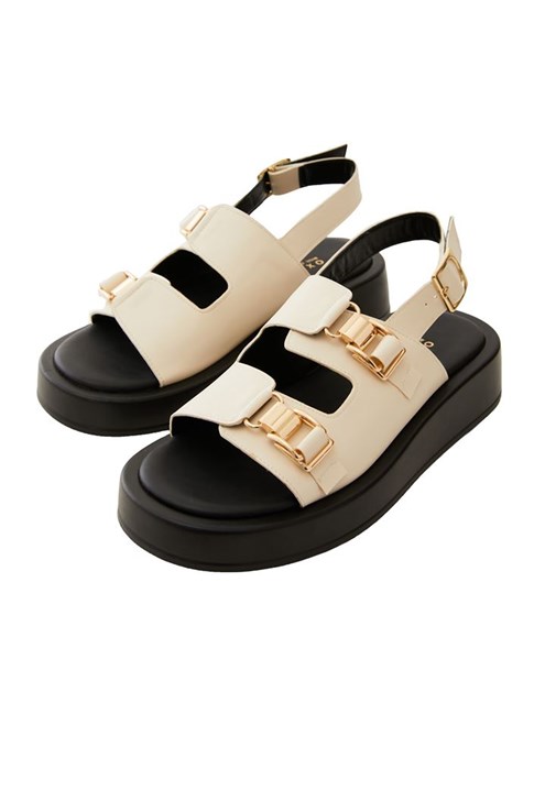 ★PRO-SPECS★ ODS SANDAL 男女兼用 韓国発 24新作 23~28cm Cream Double Strap Sandals Online Shopping | OXXOSHOP