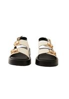 Women Cream Double Strap Sandals