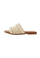 Women Cream Macrame Mules