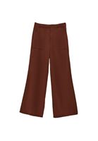 Orta Bel Wide-Leg Pantolon ve Crop Tişört Kombini