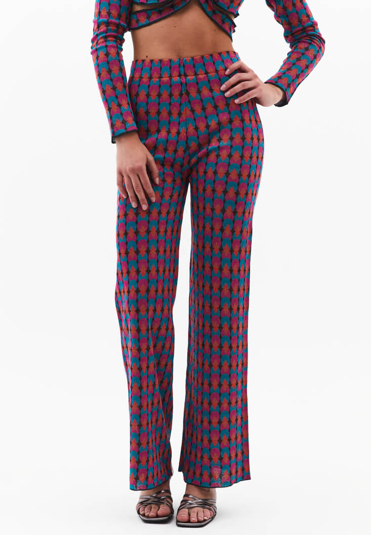 Women Mixed Mid Rise Cullotte Pants