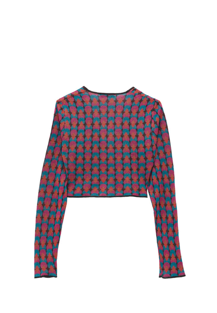 Women Mixed Crop top with Buckle Detail