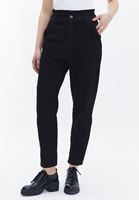 Women Black High Rise Baggy Fit Pants