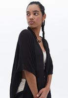 Women Black Basic Kimono