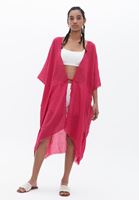 Women Pink Basic Kimono