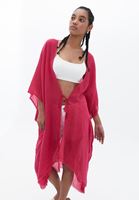 Women Pink Basic Kimono