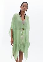 Women Green Basic Kimono