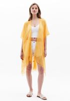 Women Yellow Basic Kimono