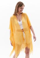 Women Yellow Basic Kimono