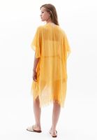 Women Yellow Basic Kimono