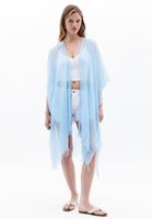 Women Blue Basic Kimono