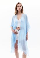 Women Blue Basic Kimono