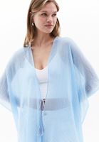 Women Blue Basic Kimono