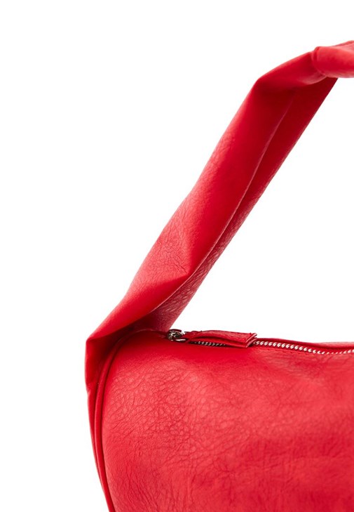 ショルダーバッグ・ポシェット RONORN HEART RUCHED HALF MOON SHOULDER BAG 5BKK051 un+frame ショルダーバッグ バッグ moon leather shoulder bag