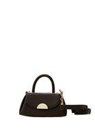 Women Brown Handbag with Buckle Detail